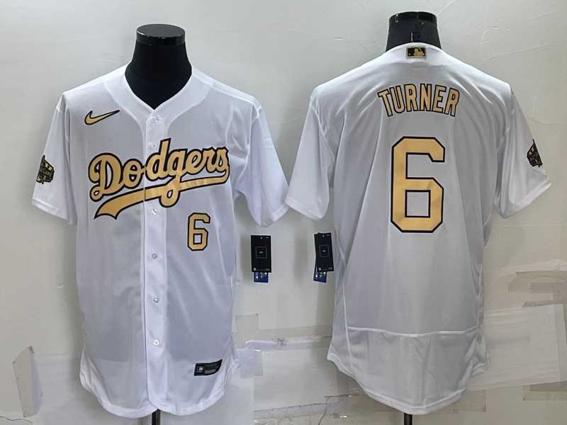 Los Angeles Dodgers #6 Trea Turner Number White 2022 All Star Stitched Flexbase Nike Jersey,We sell and wholesale Los Angeles Dodgers #6 Trea Turner Number White 2022 All Star Stitched Flexbase Nike Jersey on line form chian!
